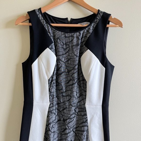 NEW Classiques Entier Lace‎ Color Block Sheath Dress Sleeveless Womens Si… - Picture 2 of 7